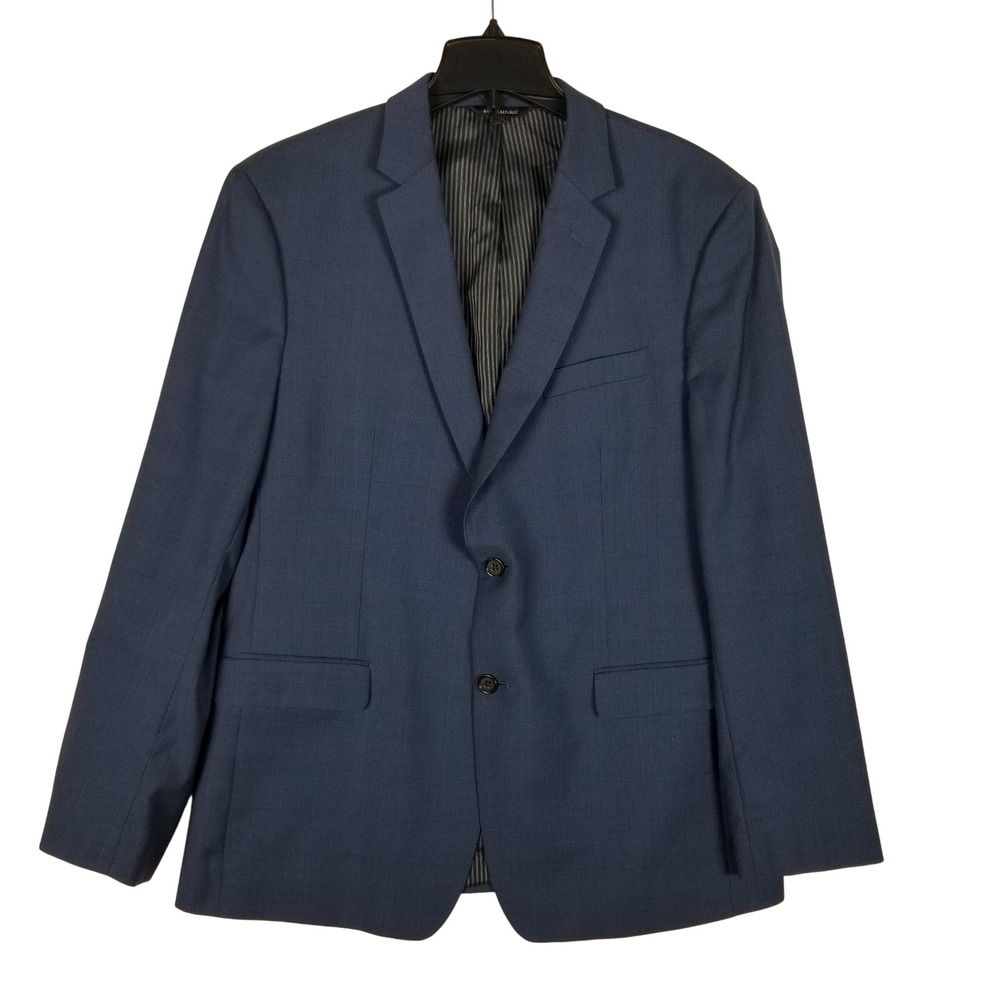 Banana Republic Suit Jacket Mens 44R Blue Italian Wool Standard Fit Blazer